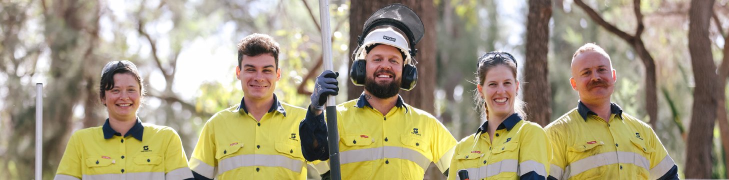 Image of employees outside in natural areas